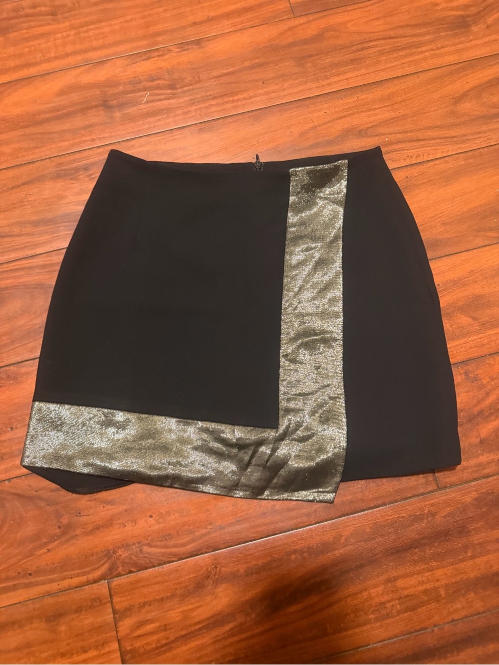 Sandro Black‎ Mini Skirt with Shimmery  Panel